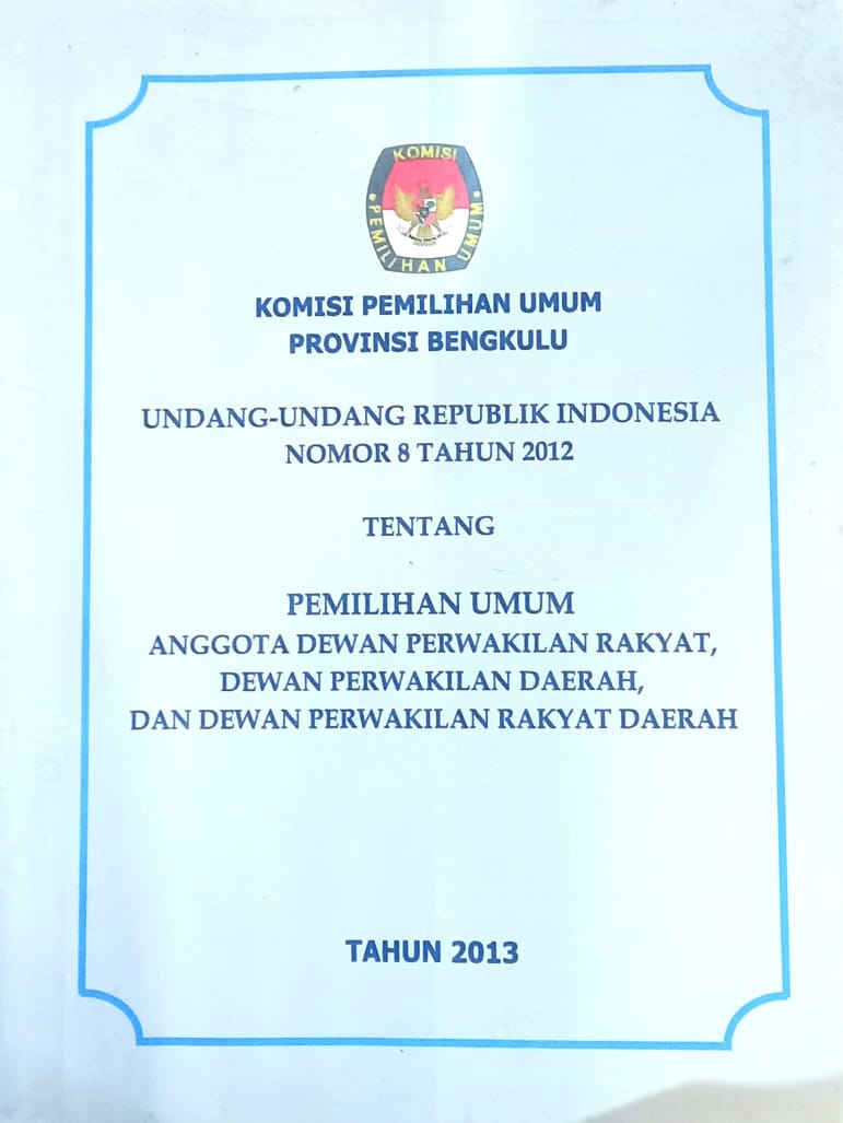 UNDANG UNDANG REPUBLIK INDONESIA NOMOR 8 TAHUN 2012